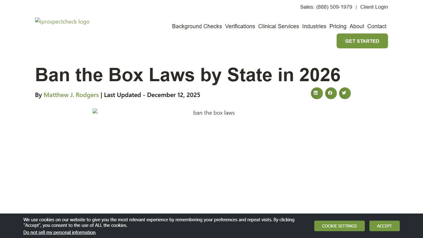 Ban the Box Laws by State in 2026 - iprospectcheck