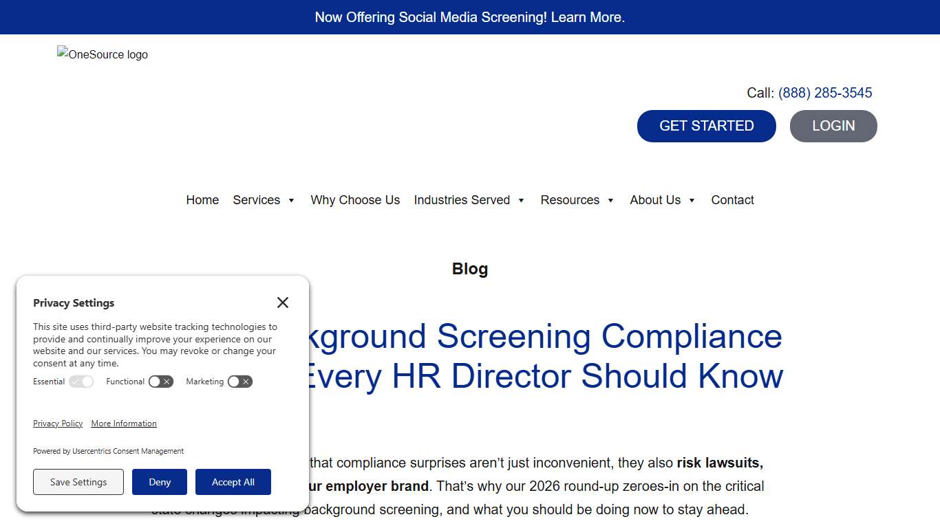 2026 Background Screening Compliance Updates - OneSource Screening